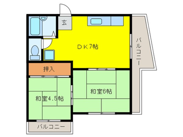 富士マンションの物件間取画像